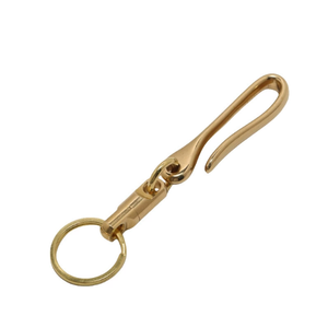 Porte-clés en laiton original, style japonais, avec boucle fer à cheval, mousqueton pivotant, anneau <span class=keywords><strong>pour</strong></span> clés de voiture, fermoir mousqueton, accessoires de bricolage - Product Image 6
