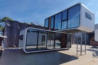 Maisons préfabriquées en conteneurs Apple Cabin de style moderne du milieu du siècle, 20/40 pieds, hôtels mobiles, petits bureaux, cuisine, chambre, bureau à domicile