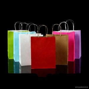 Sacs en papier kraft écologiques imprimés sur mesure avec poignées pour l'emballage de vente au détail - Product Image 6