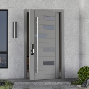 Fabricant chinois de premier plan, portes extérieures pré-assemblées sur mesure, portes d'entrée, portes extérieures pivotantes résistantes aux ouragans à Foshan - Product Image 5