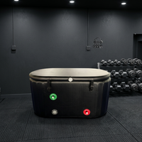 Baignoire à glace avec refroidisseur, baignoire à glace froide, seau à glace pour vin, bacs à boissons, seaux à glace LED