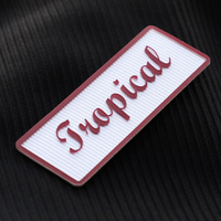 Logo en silicone personnalisé pour vêtements, étiquette en silicone, logo en caoutchouc 3D en relief, étiquettes de col pour vêtements, étiquettes de col en tissu tissé