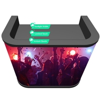 Dj Station Façade Bureau Stand Table Portable Booth Led Vidéo Mur Écran D'affichage Dj Booth
