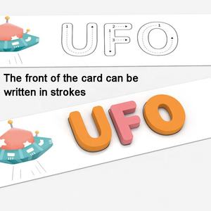 Деревянный Английский алфавит с познавательными животными буквами Правописание слова игра АБС-слова обучающая карта с железной коробкой для хранения детская деревянная игрушка - Product Image 5