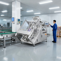 Machine d'emballage verticale inclinée automatique pour mini-granulés, avec pesage et remplissage de sachets triangulaires pour levure, sucre granulé, café