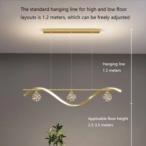 Lustre LED Nordique Moderne, Suspension Créative à Boule de Verre pour Îlot de Cuisine, Salle à Manger, Café, Bar, Déco Luminaire Suspendu Doré - Product Image 2
