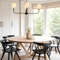 Lustre LED en fer à 4 lumières avec abat-jour en tissu or/noir, télécommande, hauteur réglable, intensité variable, pour salle à manger et éclairage de salon