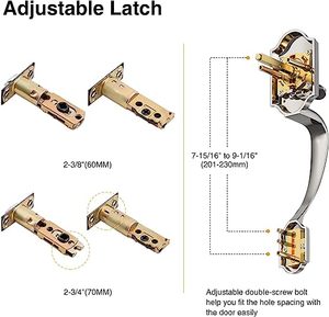 सामने के दरवाजे के मुख्य द्वार के मुख्य द्वार हैंडसेट के लिए शानदार गेटहाउस लॉक सेट - Product Image 3