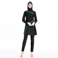 2022 moyen-orient islamique musulman maillots de bain Hijab couverture complète Costume mode 3 pièces Burkinis maillot de bain maillot de bain pour dame