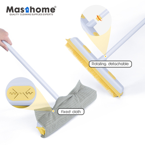 Masthome Scopa 2 in 1 Grigia e <span class=keywords><strong>Gialla</strong></span> con Manico in Metallo Rimovibile e Spazzola Morbida in TPR con Tergivetro - Product Image 3