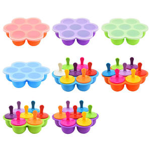Moule à glaces créatif à 7 cavités avec bâtonnets en <span class=keywords><strong>plastique</strong></span> colorés pour enfants, en <span class=keywords><strong>silicone</strong></span> de qualité alimentaire - Product Image 6