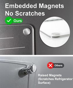 Tabla de Tareas Magnética Transparente de Acrílico, Pizarra Blanca Borrable, <span class=keywords><strong>Calendario</strong></span> para Refrigerador, Incluye Marcadores de Punta Fina y Adhesivo - Product Image 4