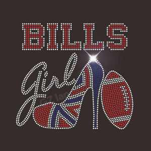 Transferencias de Pedrería de los Buffalo Bills, Personalizadas, Termoadhesivas, con Cristales de Estrás, para Planchar - Product Image 4