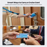 Ensemble d'étiquettes de bagages rétractables pratiques pour bateaux de croisière avec crochets magnétiques, porte-badge d'identification étanche – Essentiels pour les croisières