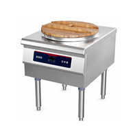 Plaque de cuisson électrique commerciale en acier inoxydable 5KW avec options de plaques en aluminium peu profondes et profondes