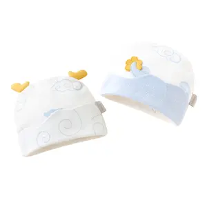 Newborn Baby Fetal Hats Boys And Girls Baby Knit Cap Spring And Winter 100% Cotton Newborn Baby Products