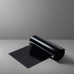Venta Directa de Fábrica: Láminas de PVC Ecológicas, Duraderas, Negras Brillantes de 0.5mm, Revestidas con Tela, para Bolsas de Ropa, Mochilas, Forros Interiores - Product Image 1