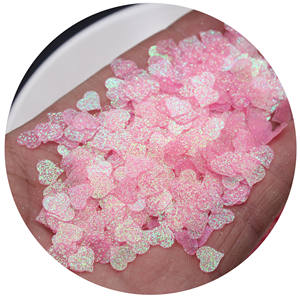 500g/Lotto Paillettes a Forma di Cuore in PVC Glitterato da 8mm, Accessori per Decorazioni Fai-da-Te, Sacchetti, Coriandoli, Modello GA24 - Product Image 3