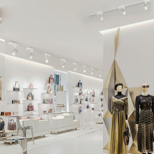 Luz de riel LED comercial moderna 20/30/40W Foco específico de ángulo ajustable Clasificación IP54 Garantía de 3 años para tiendas de ropa - Product Image 1