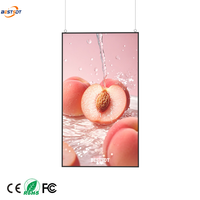 Écran publicitaire numérique commercial LCD IPS à haute luminosité avec cadre ultra-fin, 700-5000 nits, pour vitrine de magasin