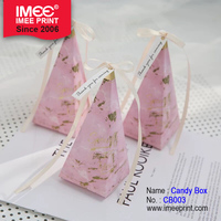IMEE Auf Lager Pyramiden form Hochzeit Süßigkeiten Geschenk verpackung Papier box Benutzer definierte Box