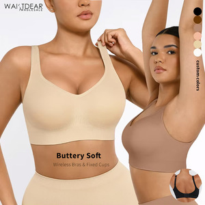 Reggiseno Bralette Hexin Imbottito a Copertura Totale con Spalline Larghe, Senza Cuciture, Senza Ferretto, Scollo a V Profondo, Push-up, Supporto per il Seno, Modellante per il Grasso della Schiena, per Donna - Product Image 1