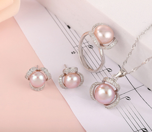 S925 S925 Sterling Silver Pearl Flower Set for Women Fashionable and High End Ladies' Hollowed Out Jewelry DIY <b>Accessories</b> - Product Image 3