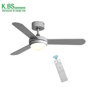 New Design Decoration Home Iron Plywood Air Cooling Decorative Indoor Industrial Led Ceiling Fan Light