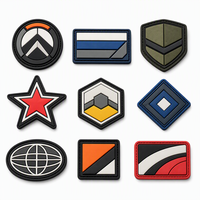 Patch en caoutchouc PVC 3D personnalisé avec logo en relief, à thermocoller et à fixation velcro, imperméable OEKO-TEX pour chapeaux, vêtements et sacs