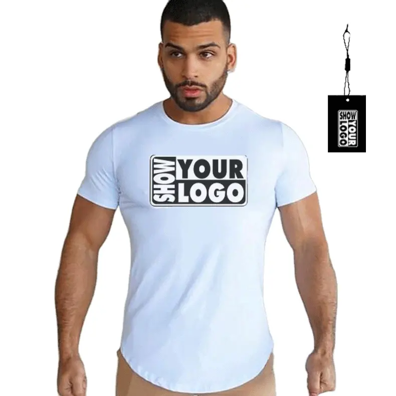 Kas Fit T gömlek hızlı kuru özel Logo erkekler spor T Shirt özel Logo hızlı kuru t-shirt