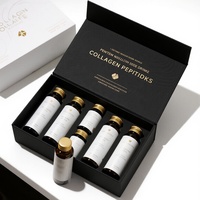 Emballage de peptides écologiques haut de gamme sur mesure et boîte rigide avec impression bronzée et fermeture magnétique pour médicaments à base de peptides de collagène