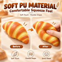 Lot de 12 jouets squishy en forme de pain, en PU souple, à remontée lente, réalistes, pour la pâtisserie, anti-stress, avec boîte de présentation