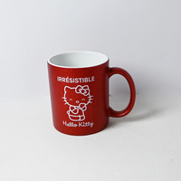 Mug à café personnalisé de 350 ml avec logo gravé au laser, tasse en céramique Hello Kitty, vente en gros de mugs personnalisés avec impression de logo
