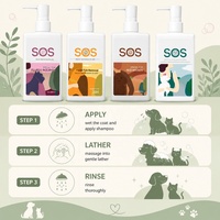 Shampoo pour chien SOS 280ml Formule douce pour chiens et chiots Nettoyage en profondeur Désodorisant Hypoallergénique Bain pour animaux de compagnie