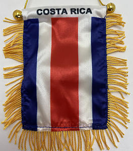 Costa Rica Drapeau Mini Bannière 4 "X 6" San Jose Avec Aspiration pour Automobile Education Assurance Agence de Voyage Agriculture - Product Image 3