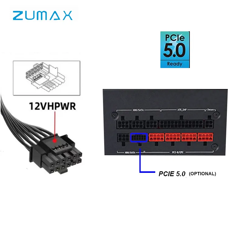 ZUMAX yeni tasarım özel şekilli ATX oyun PC durumda bilgisayar CPU sunucu kabine şasi masaüstü için