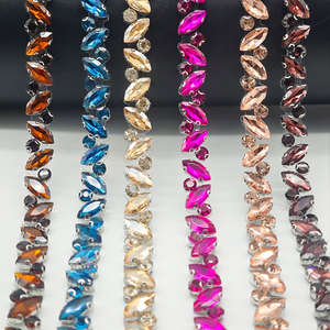 Aplique de Strass de Cristal Multicolorido para Moda, Pedras de Cristal Navette, Strass Hotfix para Vestuário DIY - Product Image 2