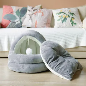 Fashion Winter Thickened Warm Pet Nest Cat Dog Furry Sleeping Mat Cat Dog Pet House Dog Bed Foldable Pet Bed