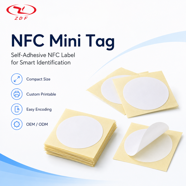 Custom NFC Mini Tag Self Adhesive NFC Sticker Label for Retail Packaging Smart Marketing Asset Identification