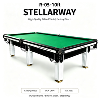 Mesa de Billar Rusa Stellarway OEM de 12 pies con Base de Pizarra, Bolsillos Estrechos y Madera Sólida para Centro de Entrenamiento Profesional
