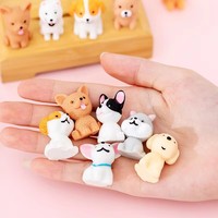 Statue artificielle personnalisée en résine figurine d'animal mignon chiot bobble head modèle ornements de bureau décoration de la maison cadeaux souvenirs artisanat