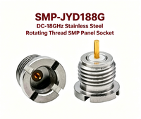Connecteur coaxial semi-détachable SMP-JYD188G, mâle, à base rotative, pour panneau RF, 50 Ohms, passivation en acier inoxydable, DC-18GHz