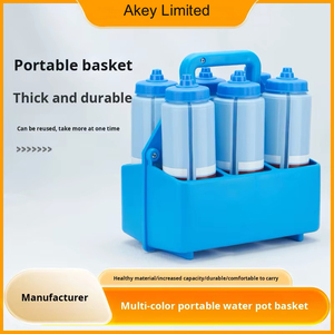 AKEY WK-4001 <span class=keywords><strong>Portabottiglie</strong></span> Sportivo Portatile Riutilizzabile per 6 Bottiglie, Cestino Manuale in PP, Moderno e Semplice <span class=keywords><strong>Portabottiglie</strong></span> - Product Image 2