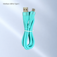 Câble USB-A vers USB-C 120W à charge rapide, avec âme en caoutchouc liquide épaissi, pour téléphone Android, tablette et ordinateur portable