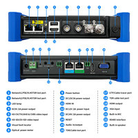 Rsrteng IPC-7600COVTADHS Plus, Monitor Probador de Cámaras CCTV, Cámara IP 8K, TVI 4K, CVI, AHD, SDI, OPM, TDR, Herramientas de Red WiFi, 7 Pulgadas