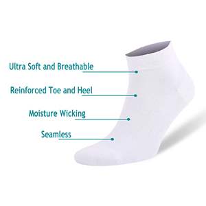 Chaussettes basses en bambou pour homme DB, blanches, respirantes, légères, tricotées, décontractées, été, taille unique, 8 paires avec boîte cadeau - Product Image 4