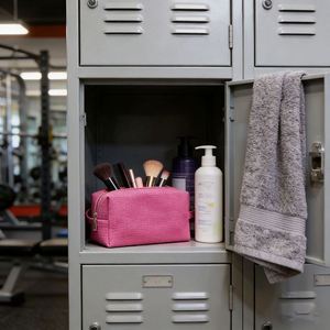 Waffle Fabric Makeup <b>Large</b> Capacity Travel Toiletry Portable Wholesale Cosmetic Storage <b>Bag</b> - Product Image 3