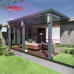 Patio esterno esterno in alluminio bioclimatico impermeabile motorizzato Uv blocco di lusso sul tetto terrazza Pergola - Product Image 2