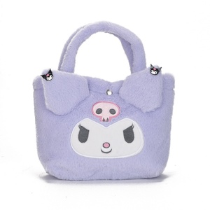 Bolso de mano de felpa estilo Kawaii Kuromi, lindo bolso de conejo <span class=keywords><strong>My</strong></span> Melody, bolso de anime estético para niñas, regalo, máquina de garras, venta al por mayor - Product Image 5