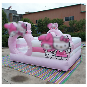 Castillo Inflable Comercial de PVC con Diseño de Gato, Color Rosa Pastel, para Niños, Ideal para Fiestas - Product Image 3